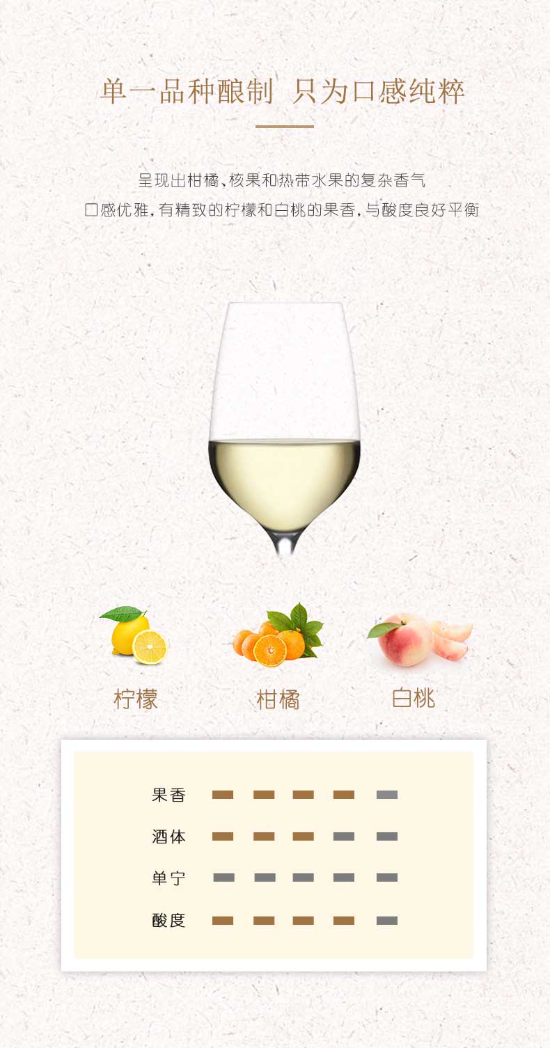 山西怡园酒庄珍藏霞多丽2018干白葡萄酒750ml